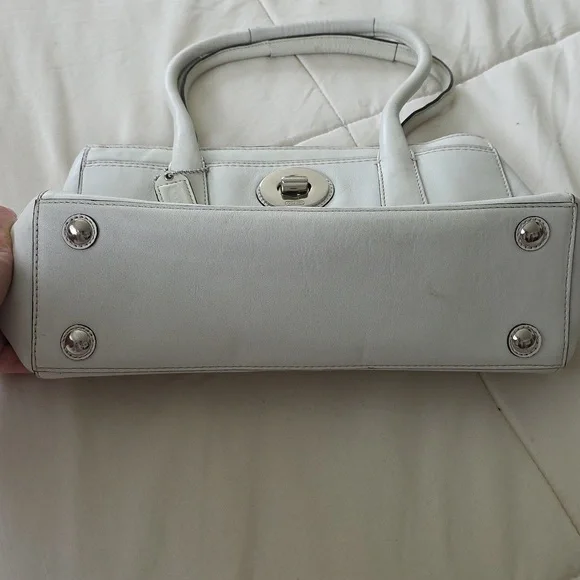 Coach Whitw Leather Handbag - Picture 7 of 8